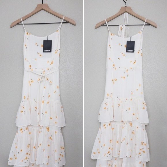 NWT Reformation Foxglove Tiered Ruffle Maxi Dress 2 Opium Floral Georgette - Picture 5 of 11